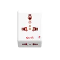 Eco 3 Pin Travel Universal Multi Plug Adaptor
