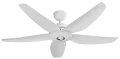 Ella Ceiling Fan in Satin White Finish with 1200mm Sweep and Remote Control