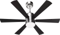 Urus Ceiling Fan with Remote Control in Antique Gold Wood Finish – 1200mm Sweep Size