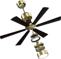 Urus Ceiling Fan with Remote Control in Antique Gold Wood Finish – 1200mm Sweep Size