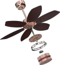 Contemporary Loft Ceiling Fan with powerful motor and designer appeal for urban spaces.