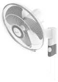 Gush Powerful Wall Fan with sleek design and noiseless operation.