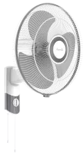 Gush Powerful Wall Fan with sleek design and noiseless operation.