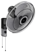 Gush Powerful Wall Fan with sleek design and noiseless operation.
