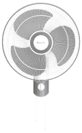 Gush Powerful Wall Fan with sleek design and noiseless operation.
