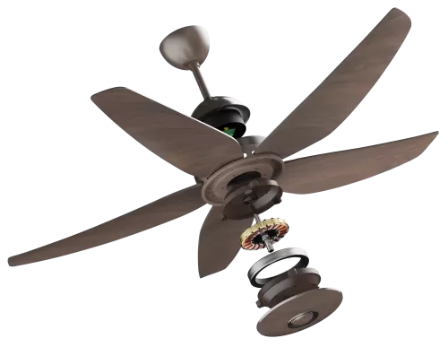 Ella Ceiling Fan in Satin White Finish with 1200mm Sweep and Remote Control