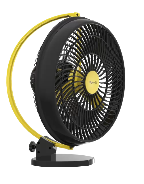 Tri Air Compact Portable Fan with three-speed settings and USB charging.