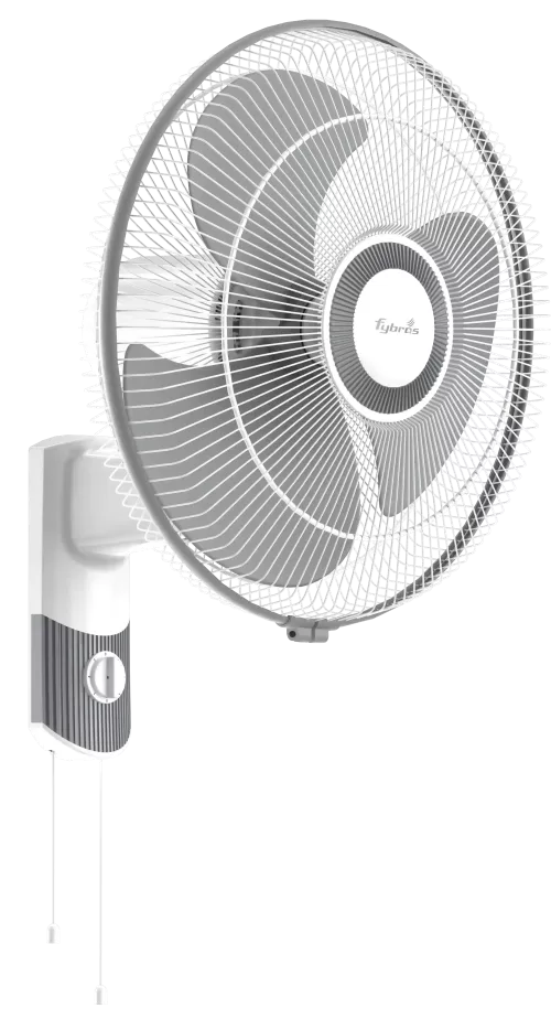 Gush Powerful Wall Fan with sleek design and noiseless operation.