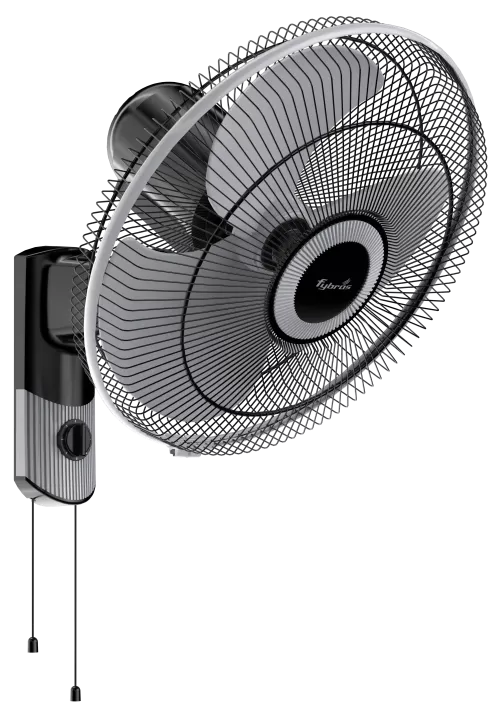 Gush Powerful Wall Fan with sleek design and noiseless operation.