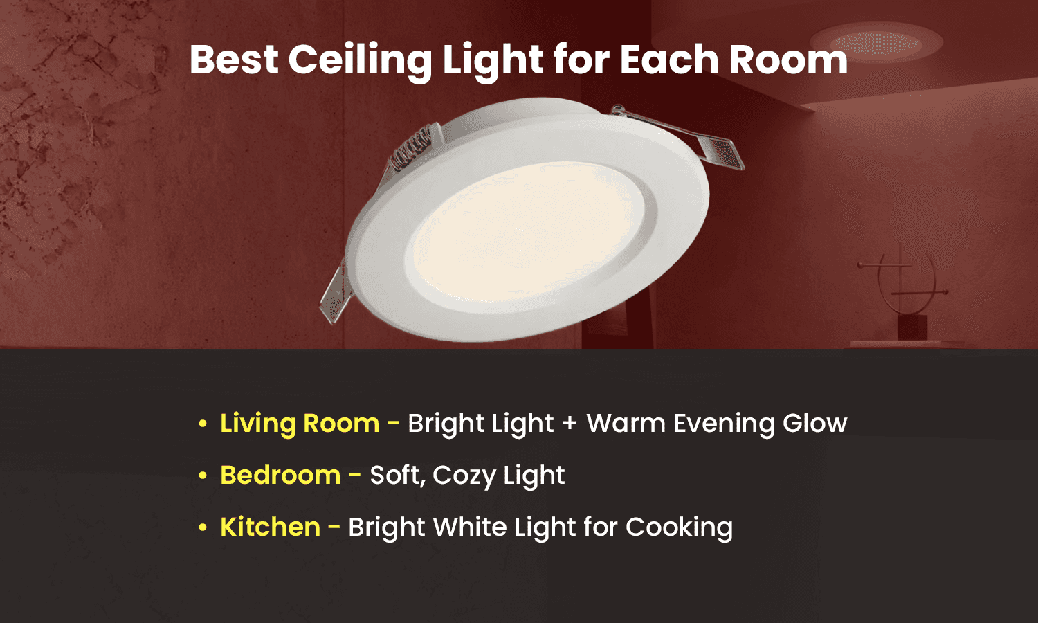 Best LED ceiling lights for living room, bedroom and kitchen 