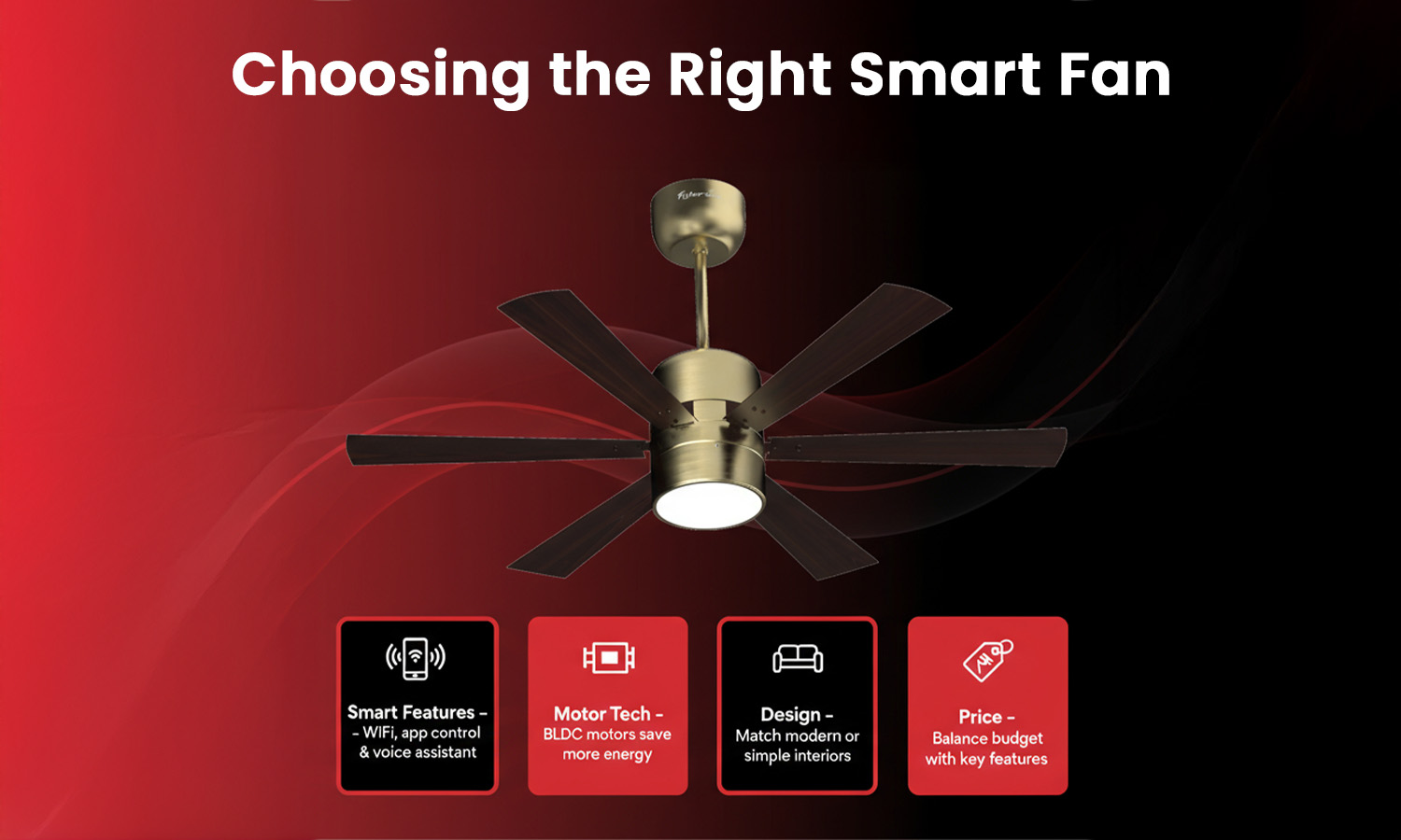 Choosing the right smart ceiling fan with BLDC motor, WiFi features, and modern design