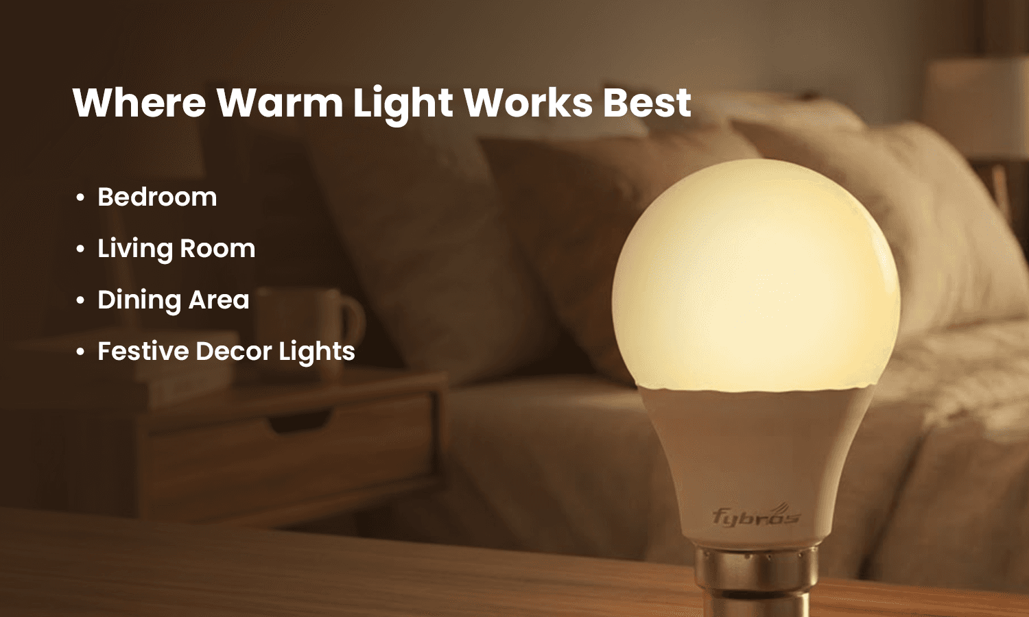 Three LED light colours including warm white, neutral white, and cool white
