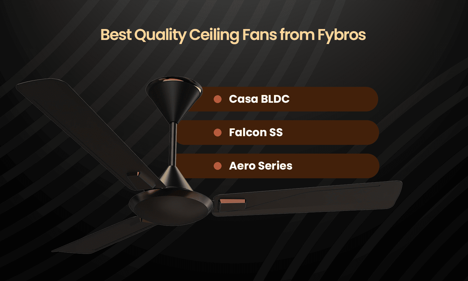 Best quality ceiling fans from Fybros BLDC models in India