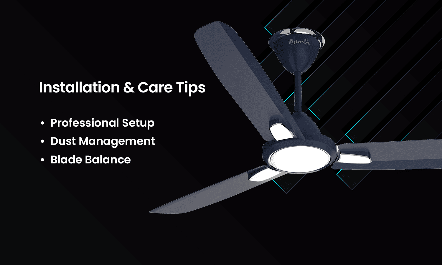 Ceiling fan with LED light installation and maintenance tips