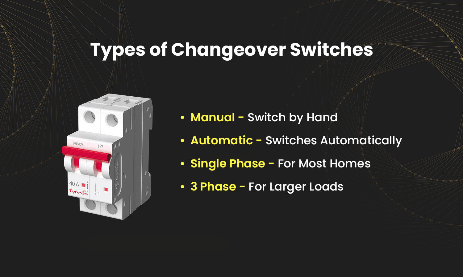Types of changeover switches