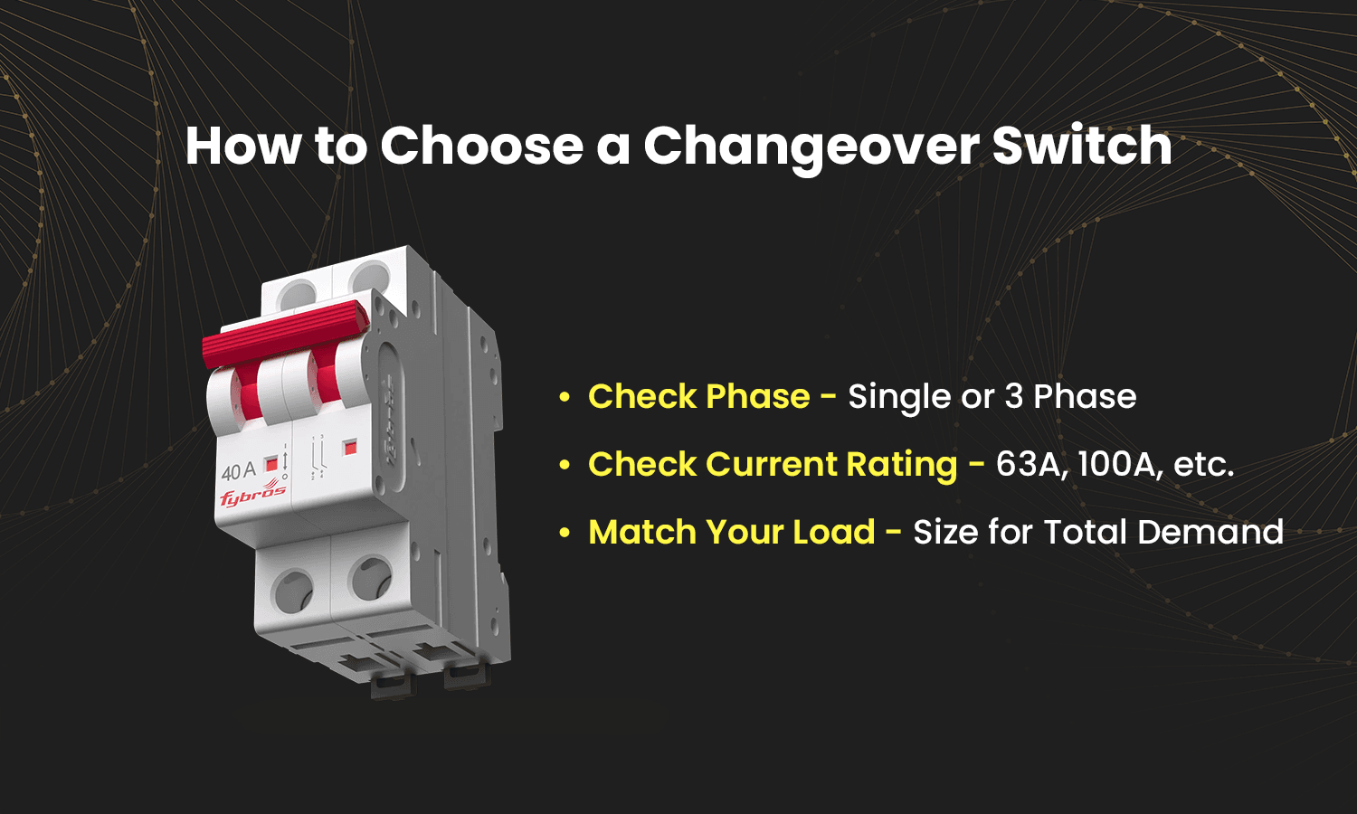 How to choose a changeover switch
