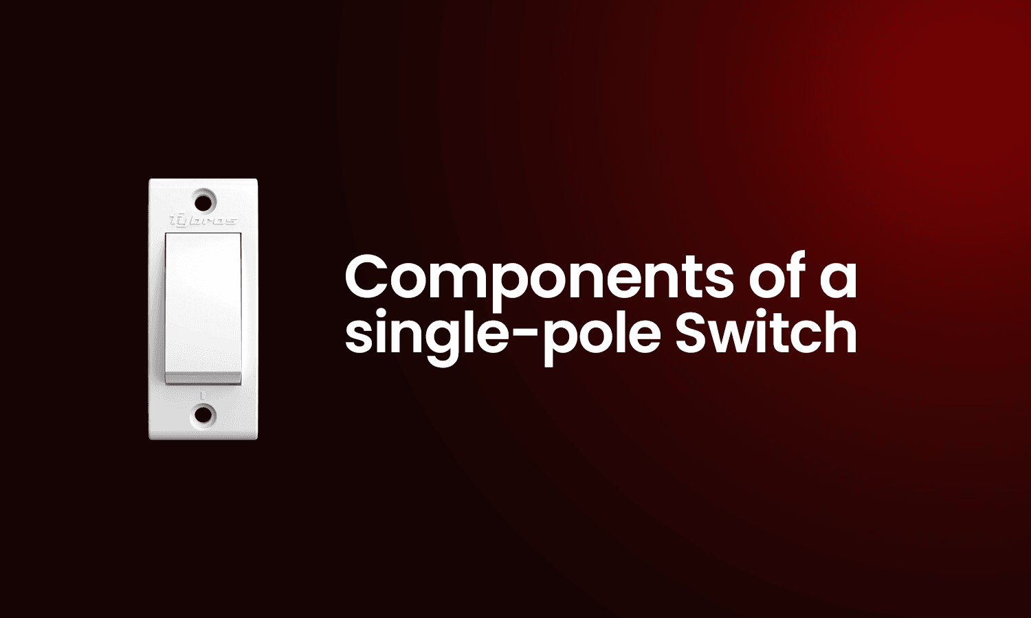 single pole switch components