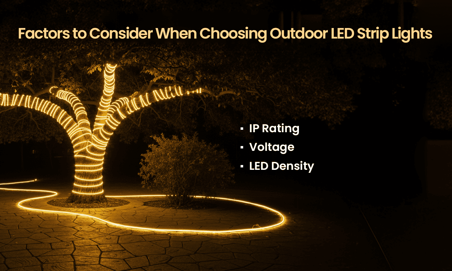 Factors to consider when choosing outdoor LED strip lights