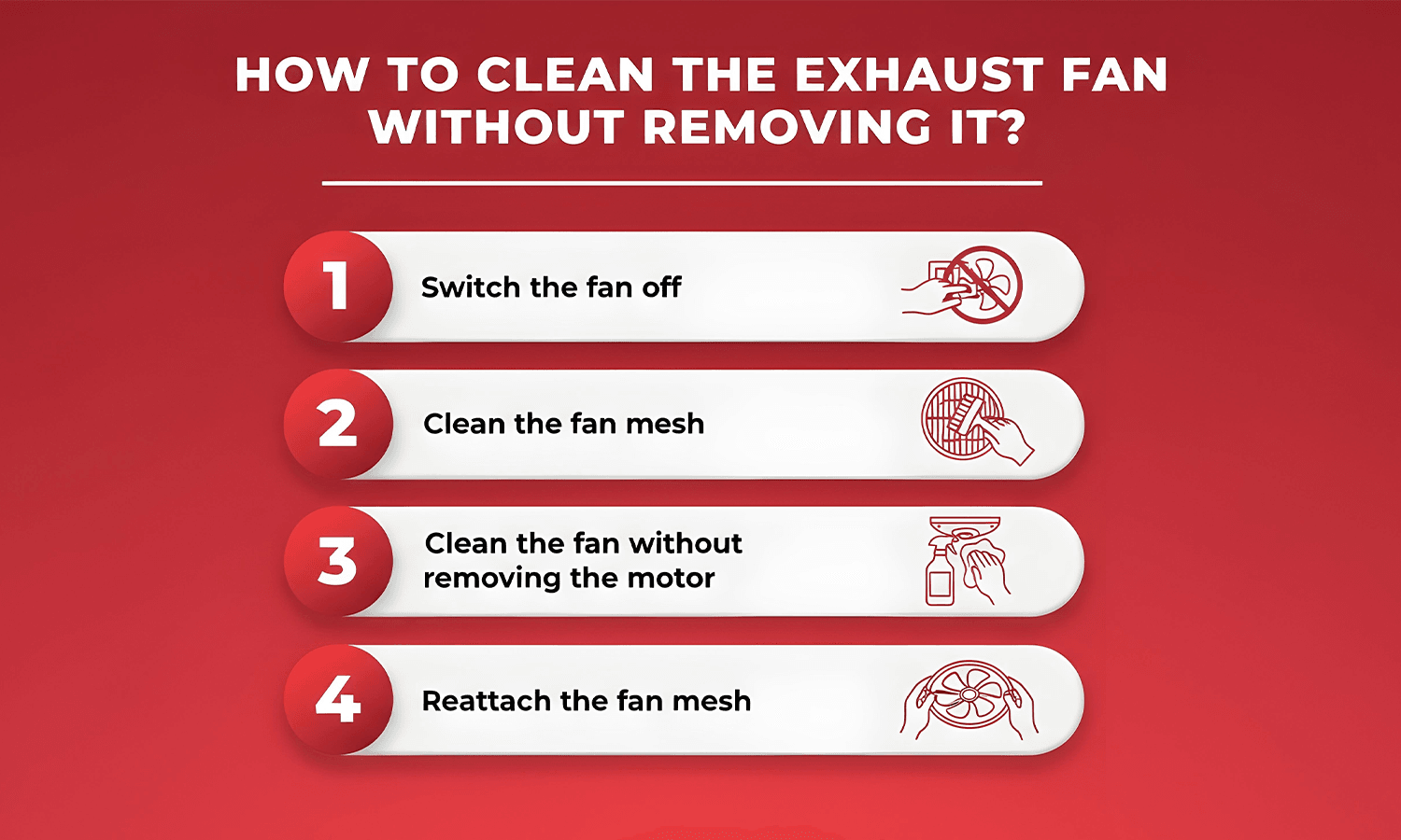 How to clean exhaust fan without removing it