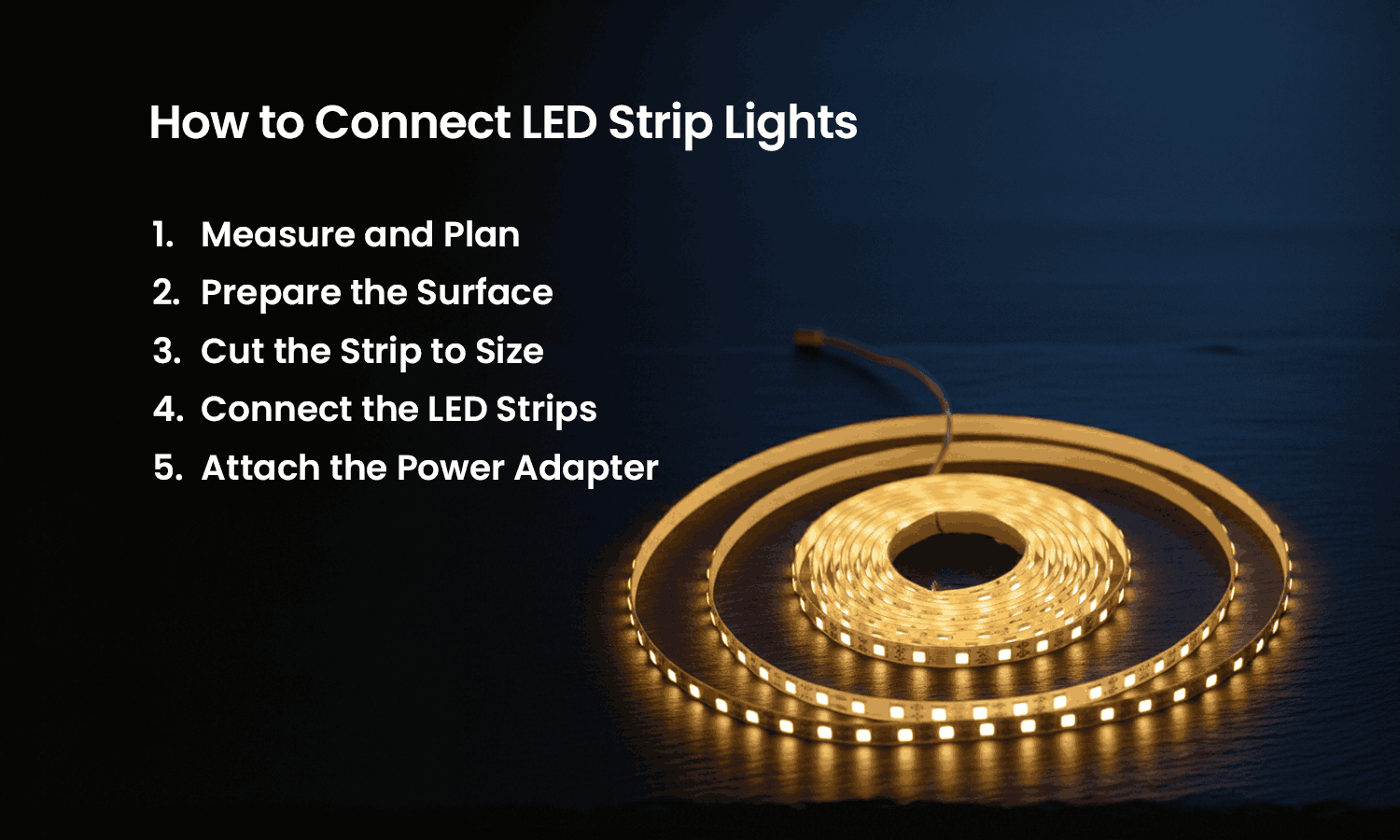How to connect LED strip lights step-by-step installation guide