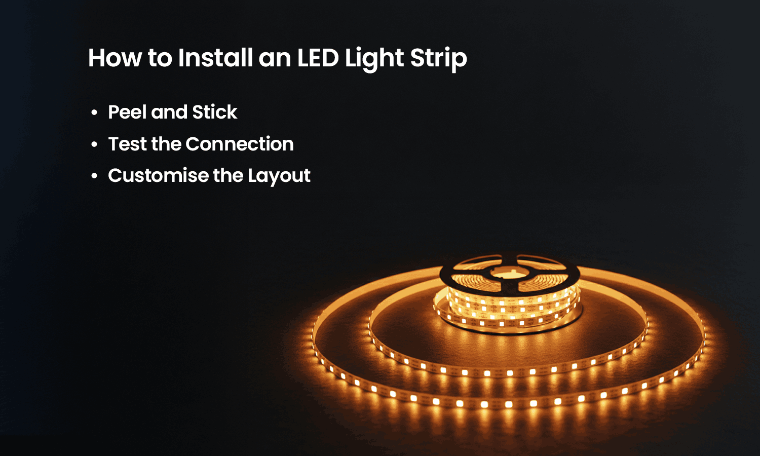 How to install an LED light strip with easy step-by-step guide
