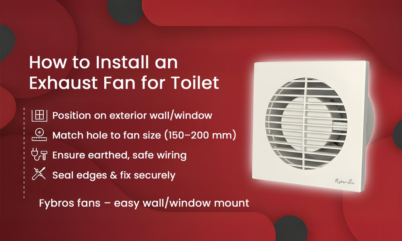 How to install an exhaust fan for toilet – easy wall or window mounting guide.