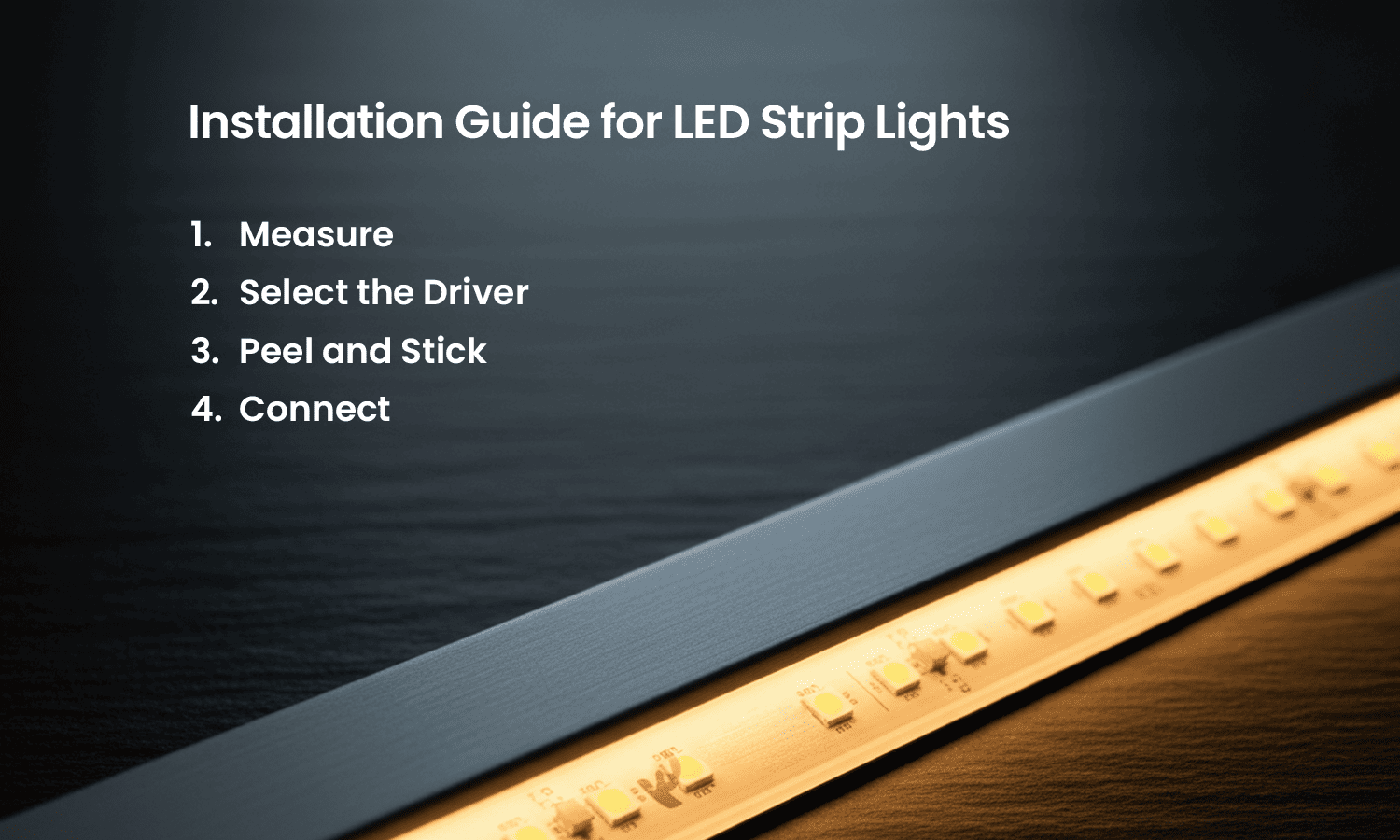 LED strip lights installation steps guide