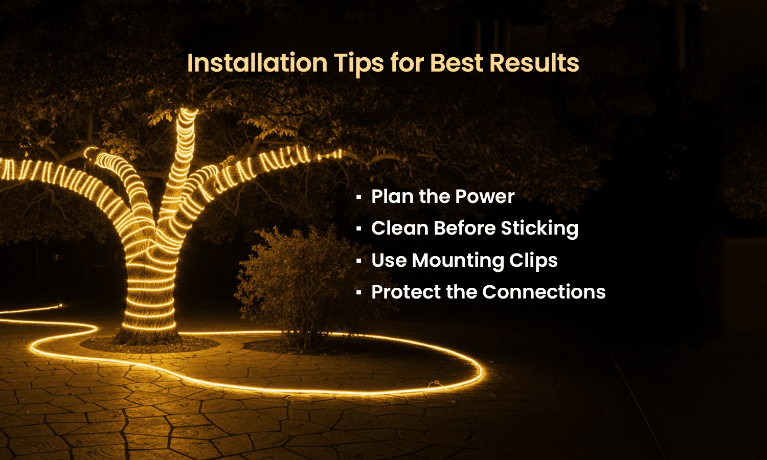Outdoor LED strip lights installation tips for best results