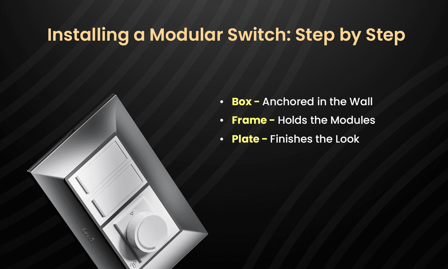  how to install modular electrical switch