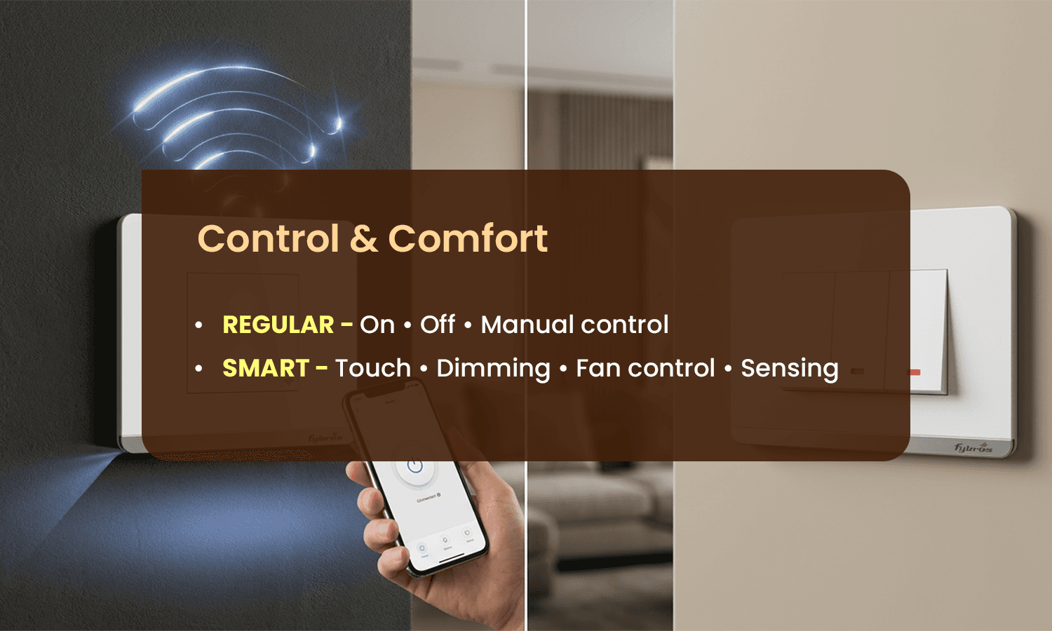 how to control smart switches and regular switches