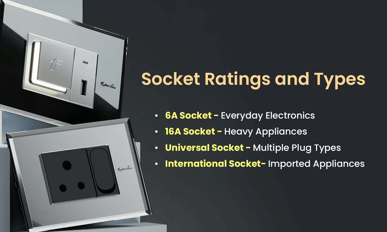 types of socket ratings and types