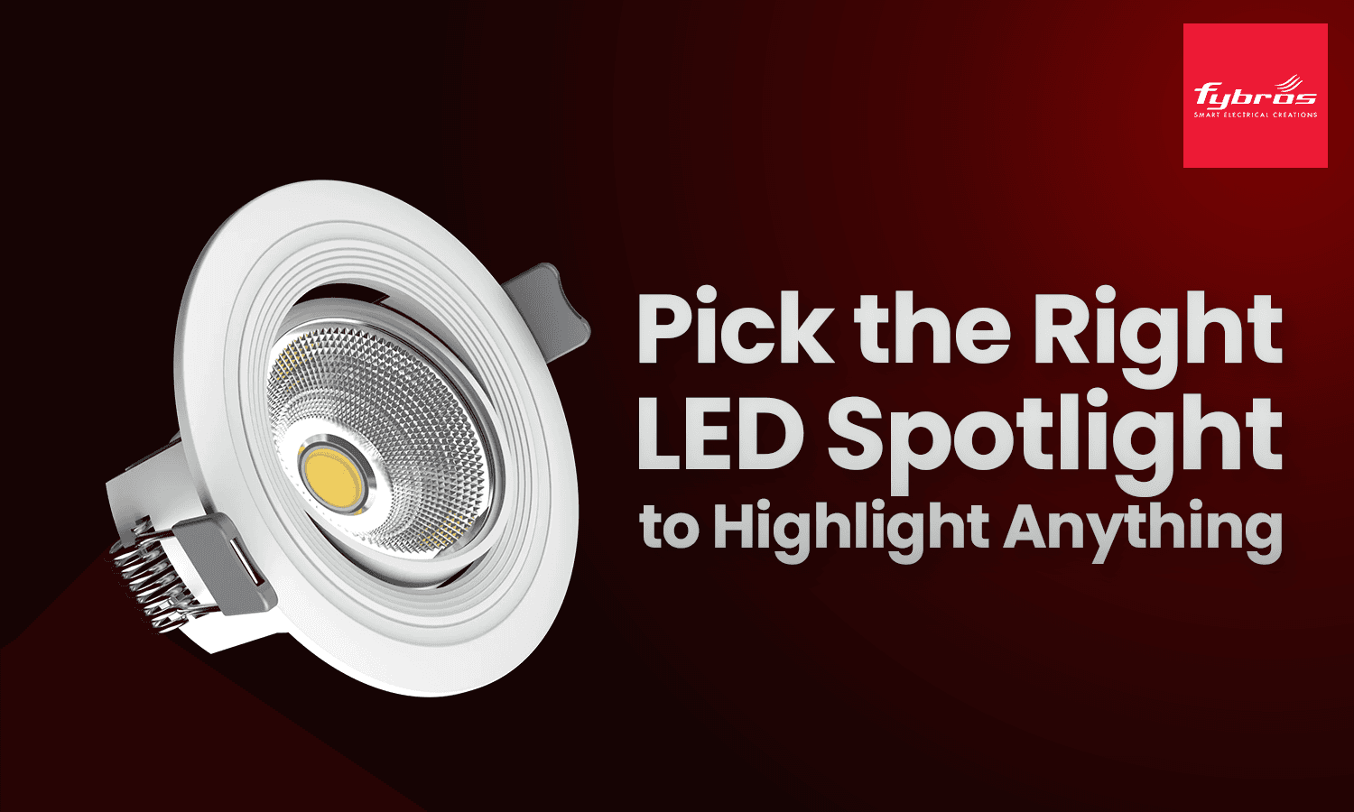 LED spotlight used to highlight paintings, shelves, showpieces, and shop displays