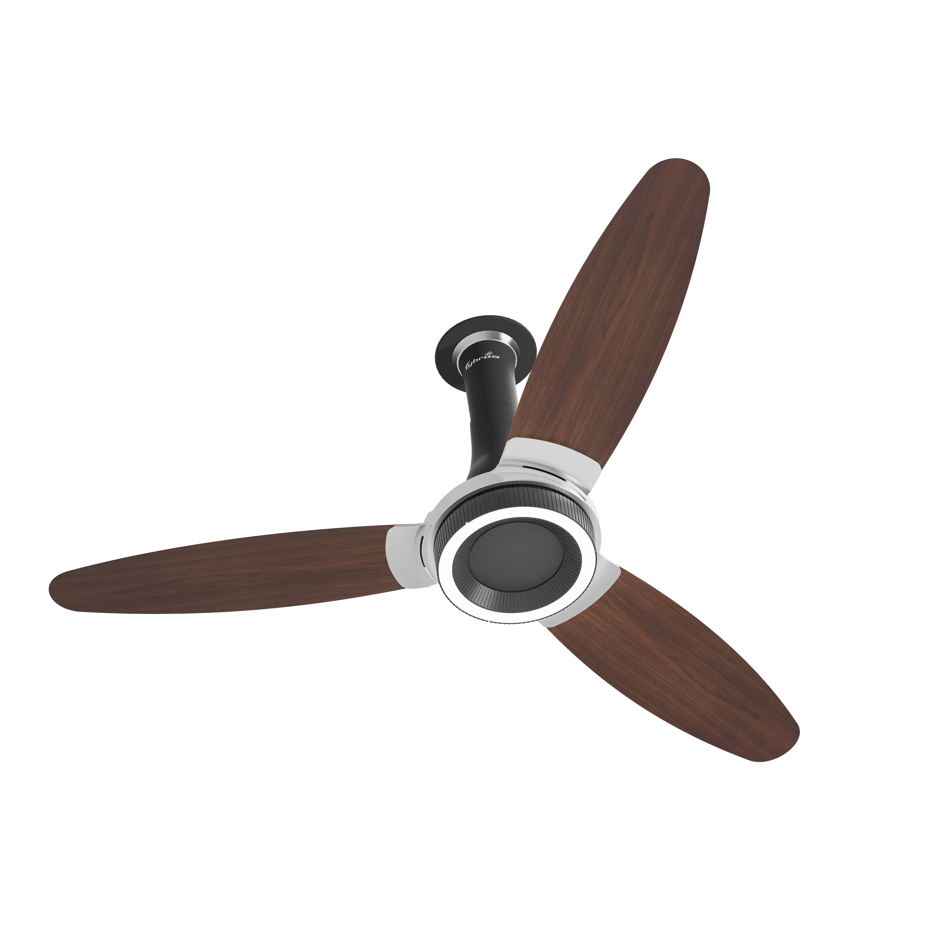 F-Wave Ceiling Fan with 1200mm Sweep and Remote Control in Matte Black